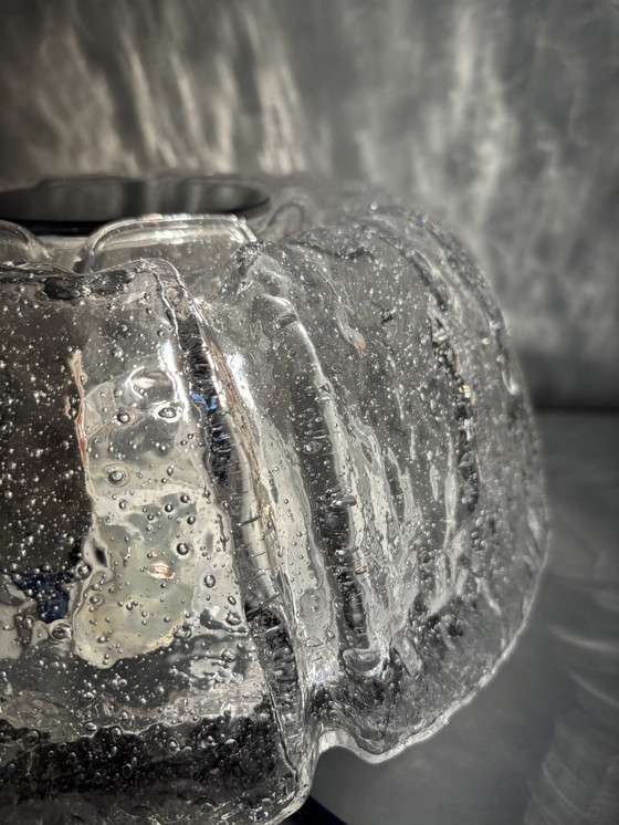 Image 1 of Vintage ice glass ceiling lamp by Glashütte Limburg, designed by Helena Tynell in the 1960s or 70s