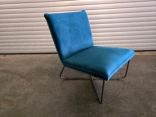 2x sillón terciopelo azul