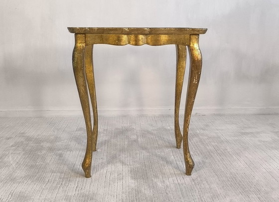 ✨ Elegante Tavolino Fiorentino – Decorazione Dipinta & Superba Patina Antica ✨ – Tavolini, Legno, Vintage (photo 6 of 11)