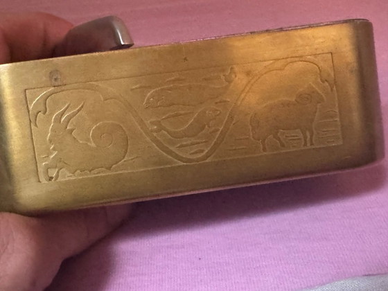 Image 1 of Beautiful heavy oriental brass clock