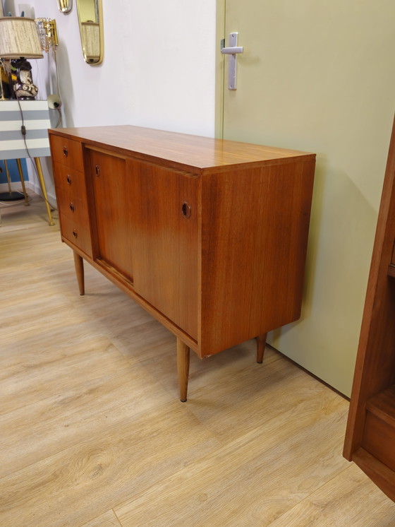 Image 1 of Vintage Teak Sideboard Chest of Drawers Dresser Cupboard Cupboard