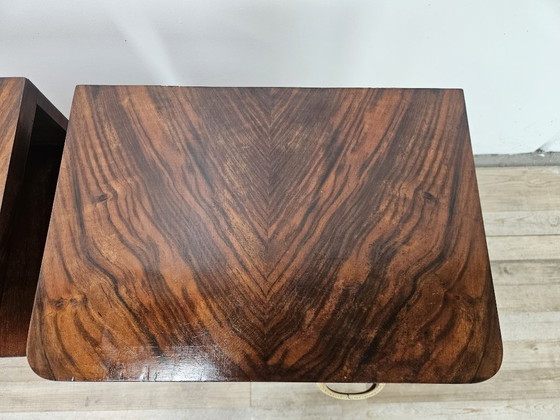Image 1 of Art Decò bedside tables in briar root and Bakelite