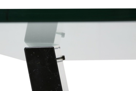 Image 1 of Tavolino italiano di metà secolo in marmo e vetro, anni '70