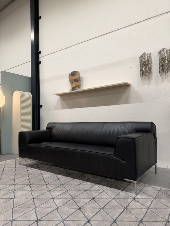 Design on Stock Bloq 3-Sitzer schwarzes Leder, 3-5 Sitzer Sofas (Foto 6 von 9)