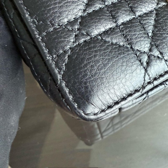 Image 1 of DIOR CARO SMALL - CANNAGE GRAINED CALFSKIN BLACK GOLD HARDWARE