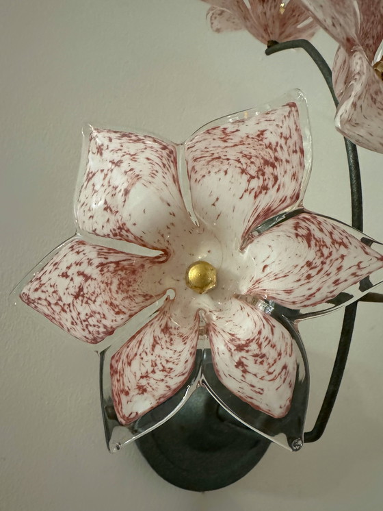 Image 1 of Applique floreali in vetro di Murano degli anni '70