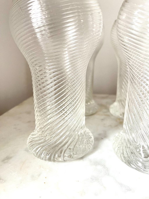 Bicchieri vintage Rosenthal "Twist" Studio Line, 5 pezzi, Germania anni '70