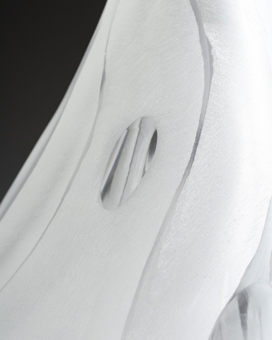 Image 1 of Brutalistische Kunstglasvase, deutsches Studio, signiert HM 1978, Hanns Model Stuttgart, 32 cm