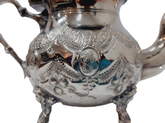 Image 1 of Vintage Moroccan silver-plated teapot/coffee pot 19 cm