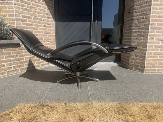 Prachtige Zwarte Jori Mensana Relax Incl Hoofdkussen Medi Mono-Move – Fauteuils, Leather, Metal (photo 13 of 13)