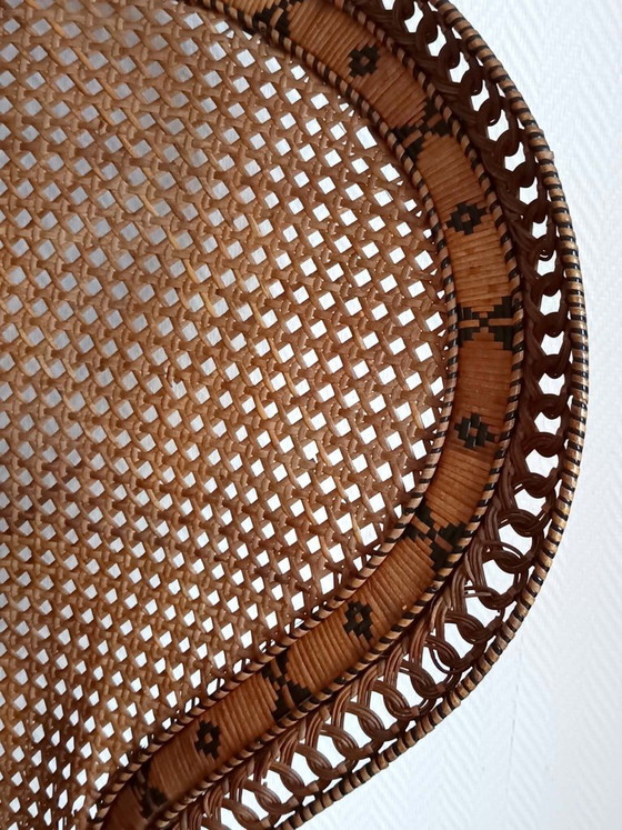 Vintage Emmanuelle Armchair Peacock circa 1960 – Rattan (photo 6 of 12)