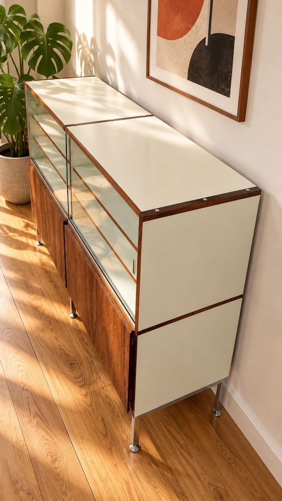 Vintage modernist design Bookcases – Glass, Wood (photo 5 of 9)