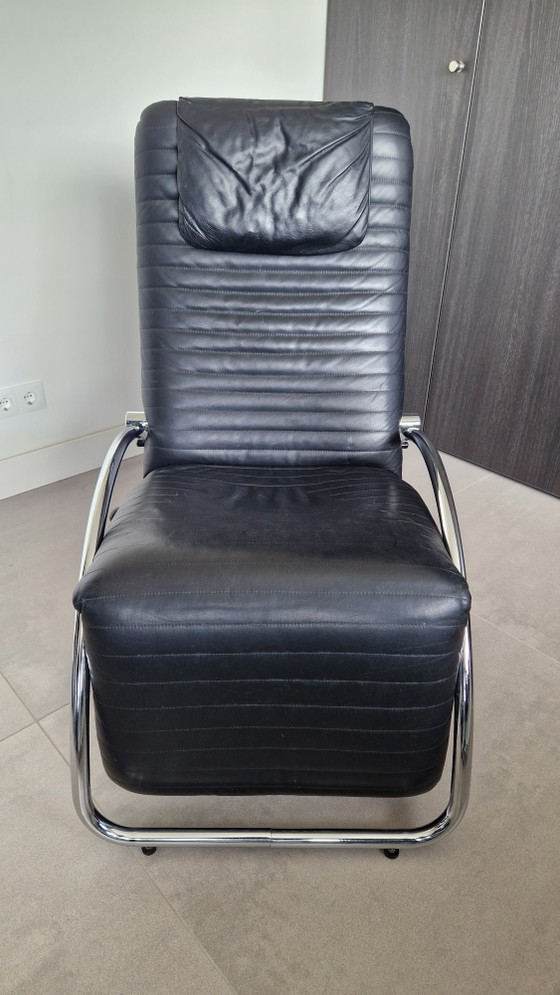 Scandinavian Design Recliner by Ingmar Relling Optima (Bauhaus style) – Adjustable recliner chair, Leather (photo 4 of 6)