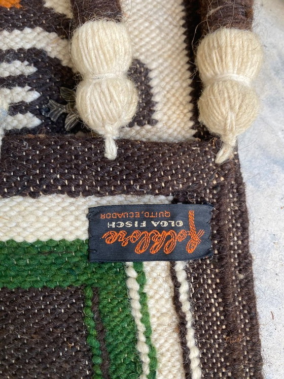 Image 1 of Arazzo da parete tessuto a mano Olga Fisch Ecuador