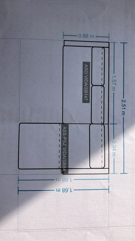 Image 1 of Canapé VIDA de Rolf Benz, canapé design modulaire avec chaise longue