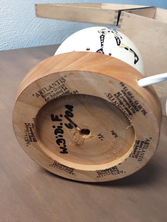 Image 1 of Lampada da tavolo artistica con scatola coordinata