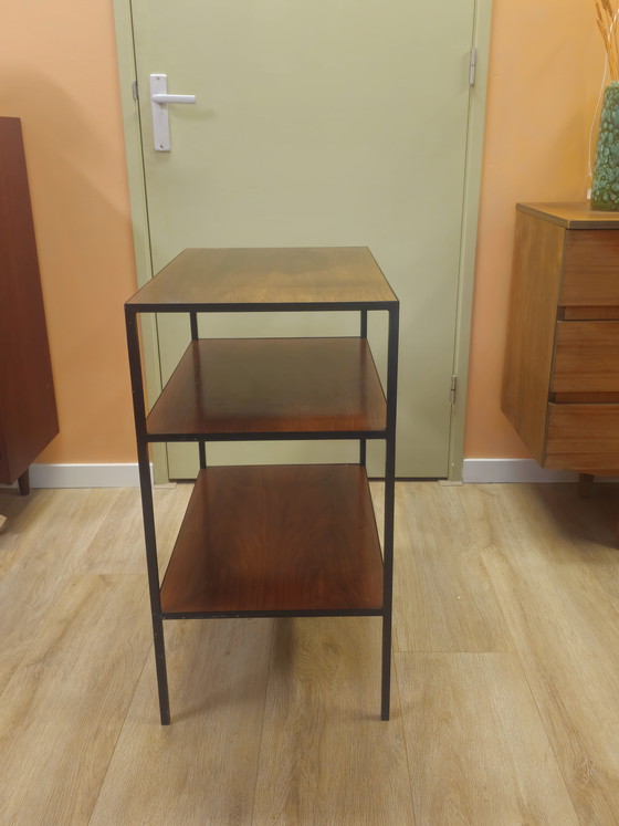 Image 1 of Vintage Sidetable Stellingkast Opbergkast Platenspeler Audiomeubel Kast Boekenkast 