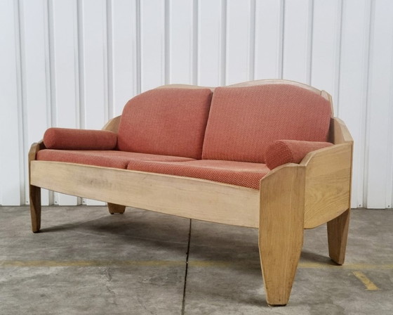 Image 1 of Banco + sillón único de madera maciza de estilo antroposófico