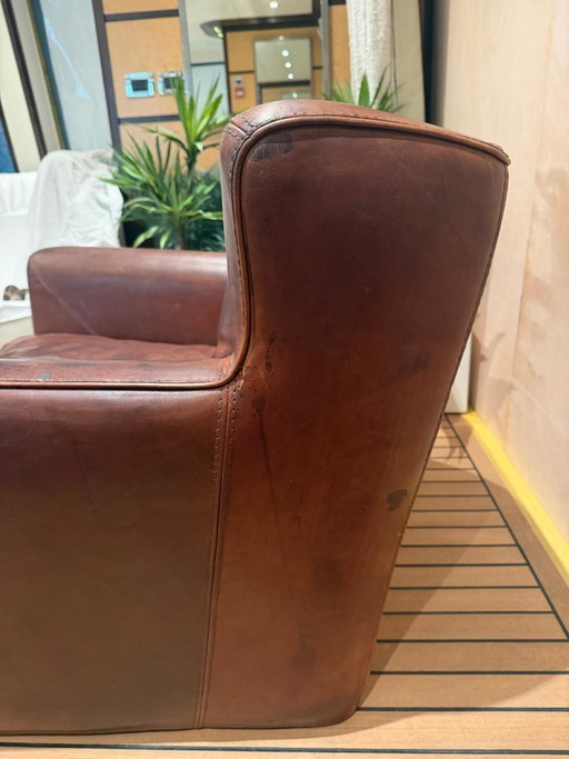 Poltrona in pelle Baxter – Design italiano – Splendida patina