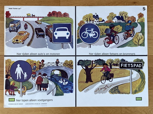 Vintage traffic poster 59.5 x 84 cm