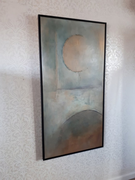 Image 1 of Frances Eckhardt - handgeschilde kunst hedendaags abstract figuratief schilderij 70x140 cm