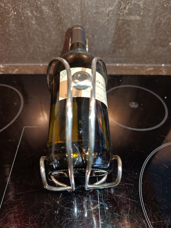Art Deco Silver-Plated Wine Holder - French, circa 1930, Wine racks, Metal, Modern (photo 6 of 7)