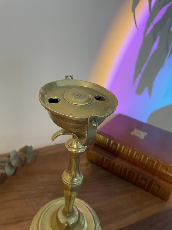 Vintage scheepsolielamp – Tafellampen, Bronze, Brass (photo 3 of 3)
