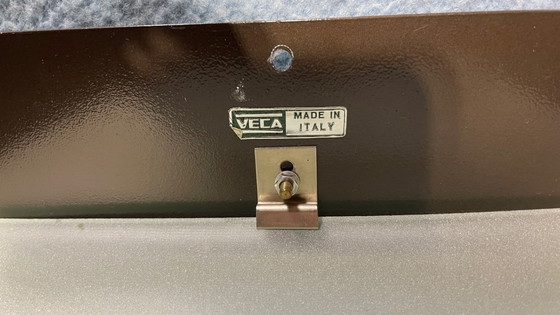 Image 1 of Vintage Italian smoked glass ceiling lamp