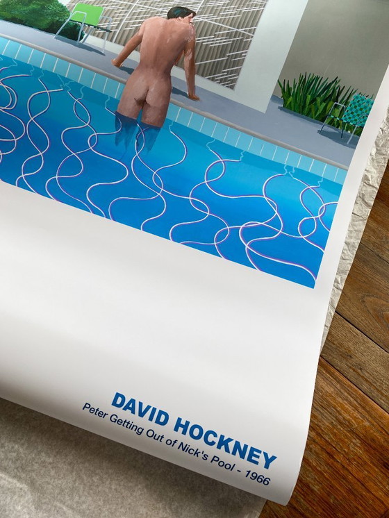 Image 1 of Peter in Nicks zwembad - D. Hockney - poster 70 × 100 cm
