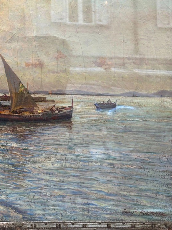Seascape Oil Painting on Board by Fausto Pratella, 1950s – Paintings & Drawings (photo 5 of 15)