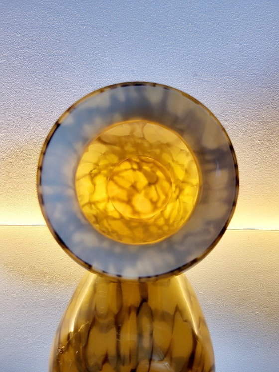 Image 1 of Art Deco opaline glass vase, Verreries de Scailmont, Henri Heemskerk, Belgium