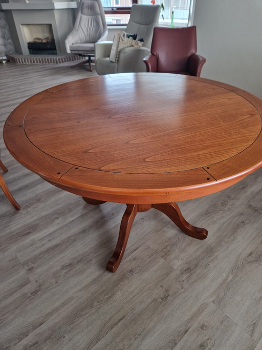 Table à manger avec 4 chaises – eetkamerset, Leather, Rattan