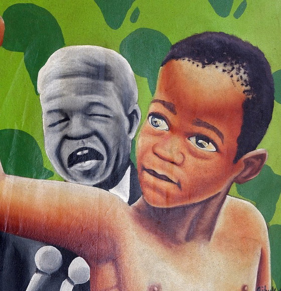 Image 1 of Billy Gubul'Art Hedendaagse Afrikaanse kunst - Acryl op stof