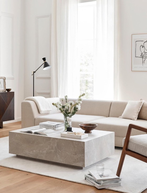 Image 1 of Westwing travertine effect coffee table