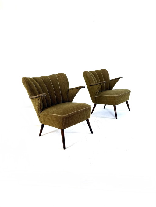 Set van 2 vintage cocktail fauteuils ‘60