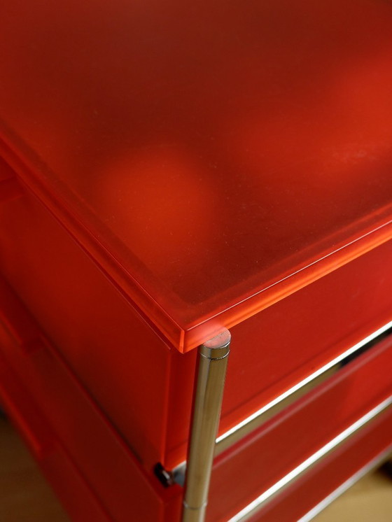 Image 1 of Contenitore Kartell Mobil 3 in rosso di Antonio Citterio