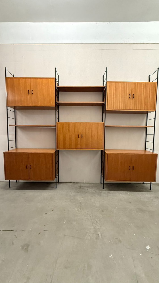 Mobile componibile a parete vintage nello stile di Nisse Strinning – 245 cm – Armadi a muro, Metal, Wood (photo 2 of 7)