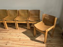 Vintage Ibisco Design Italiaans Tafel & 6 Stoelen Seventies