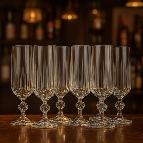 Image 1 of Calici da champagne Claudia Fine in cristallo di Bohemia d'epoca