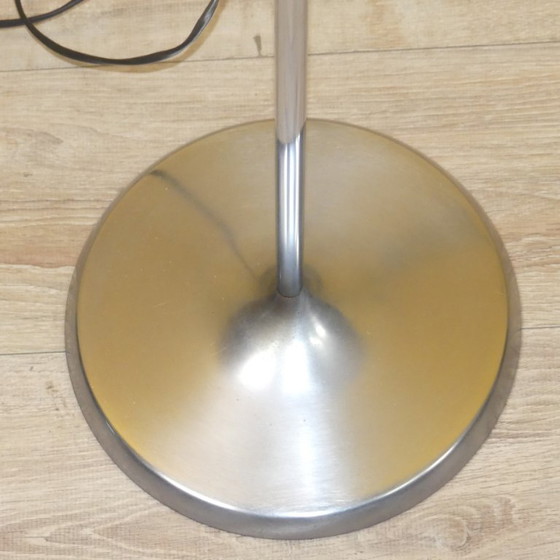 Image 1 of 60s 70s vloerlamp SLZ Swisslamps International metallic zilver 2 lampen zwenkbare vloerlamp sputnik space age panton