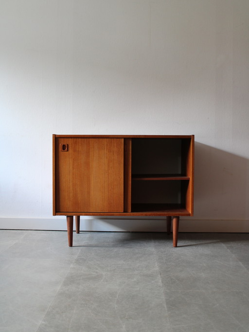 Vintage Danish record player cabinet in teak
