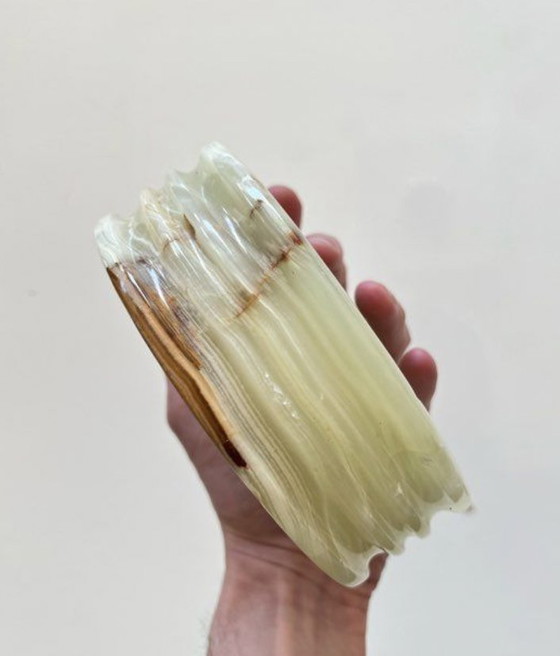 Image 1 of Vintage Green Onyx ashtray - Made in Italy - 1960s