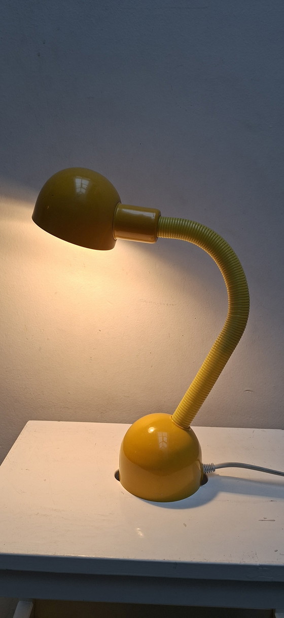 Image 1 of Vintage bureaulamp - Eyeball - Geel - Space age
