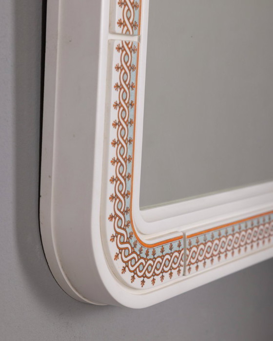 Image 1 of Vintage plastic wandspiegel met Carrara matte afwerking, jaren 70