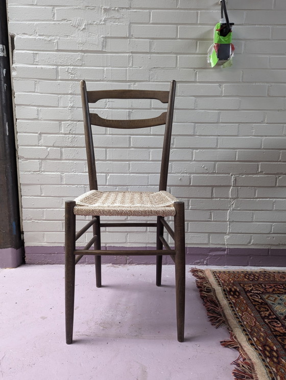 Image 1 of Conjunto de 2 sillas de estilo Gio Ponti, ligeras y de fabricación italiana.