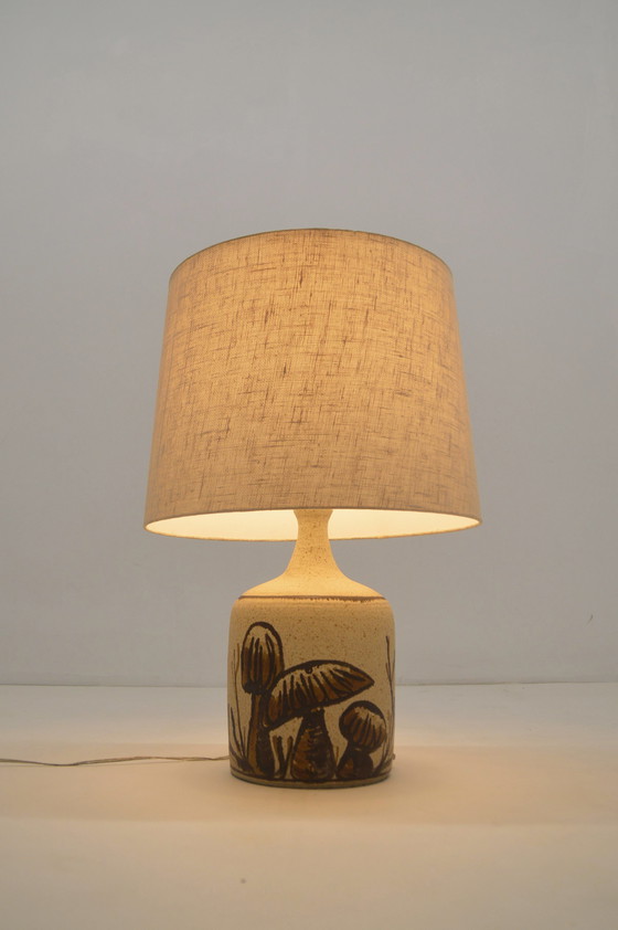 Image 1 of Zeldzame Deense Keramische Lamp Ontworpen Door Bente Jessen, Jaren '70