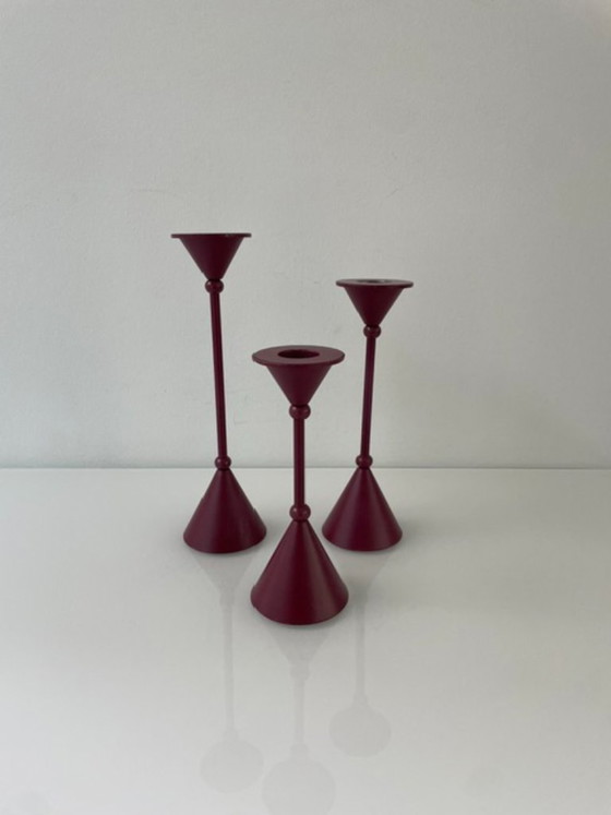 Image 1 of Set van 3 Memphis style kandelaren