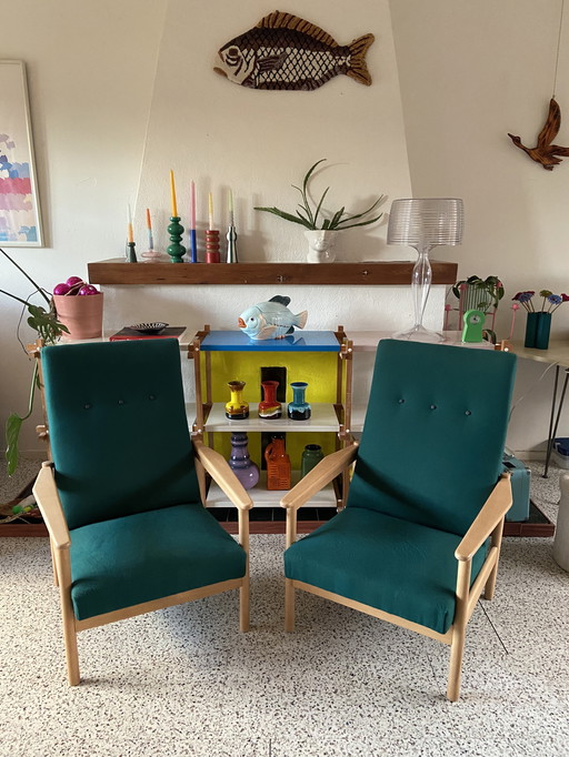 2X Vintage Scandinavian Armchairs