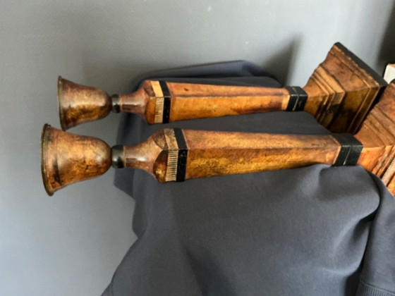 Image 1 of 2 chandeliers en bronze