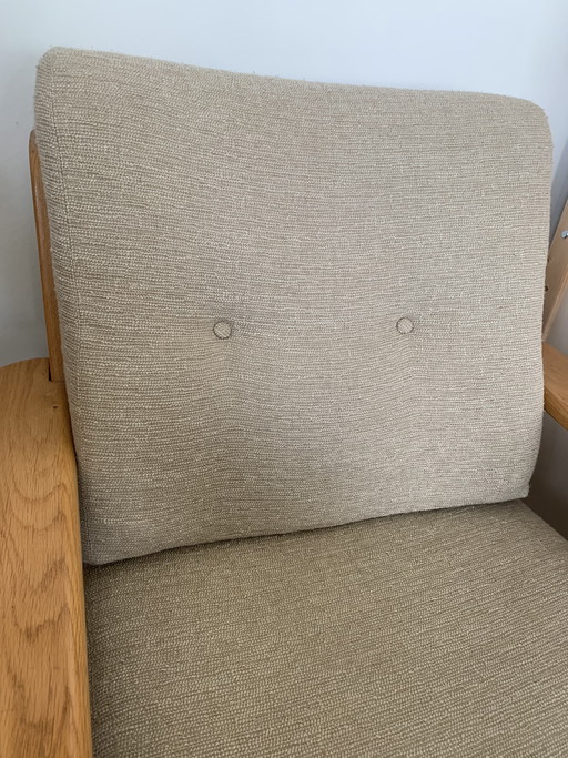 Poltrona di design danese, in rovere